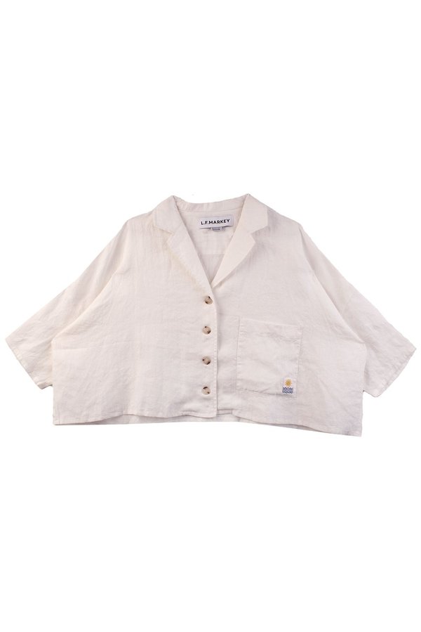 L.F.Markey Maxim Linen Shirt - white