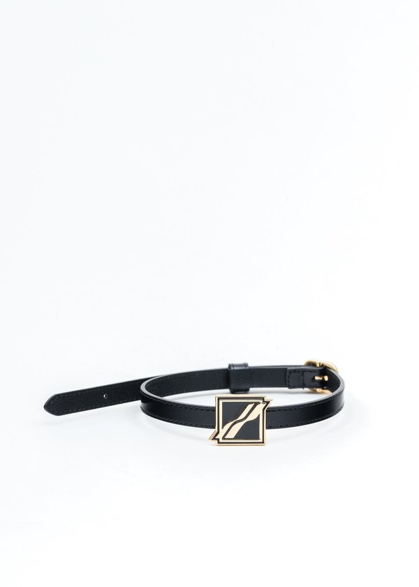 we11done Patent Mini Logo Buckle Choker - Gold we11done Patent Mini Logo Buckle Choker - Gold