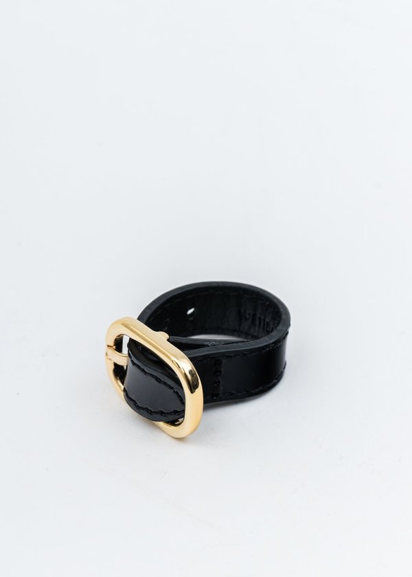we11done Patent Mini Logo Buckle Ring - Gold we11done Patent Mini Logo Buckle Ring - Gold