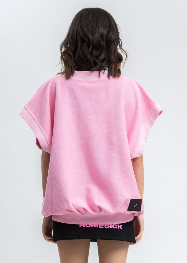 we11done Neon Metal Logo Oversize Vest - Pink we11done Neon Metal Logo Oversize Vest - Pink