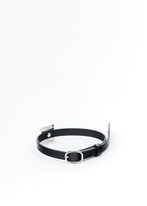 we11done Patent Mini Logo Buckle Choker - Silver we11done Patent Mini Logo Buckle Choker - Silver