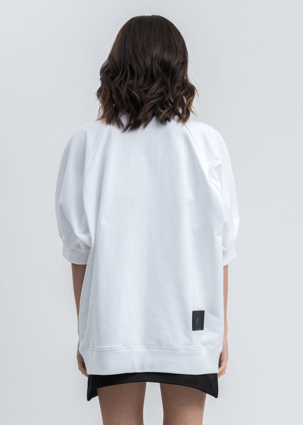 we11done Half Pocket Raglan Short Sleeve Sweater - white we11done Half Pocket Raglan Short Sleeve Sweater - white