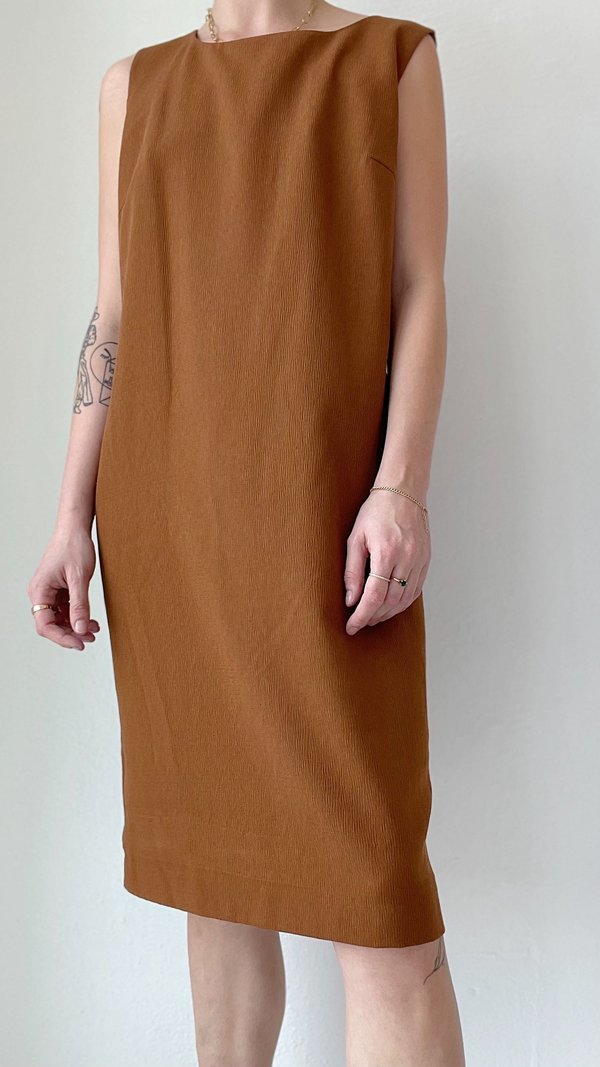 Vintage Midi Dress - brown