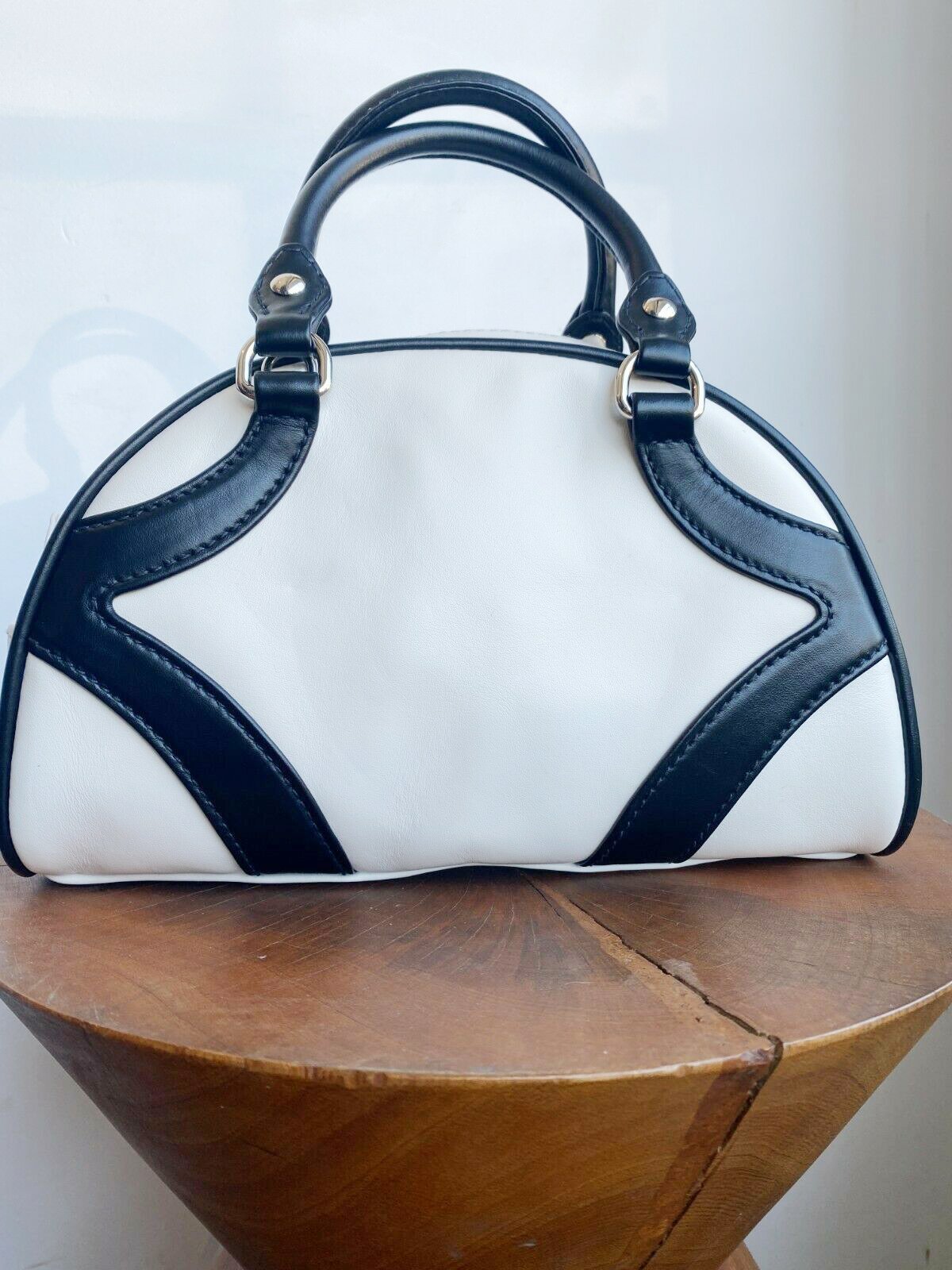 [Pre-Loved] Prada BAULETTO BOWLER BAG - White - Image 6 of 10