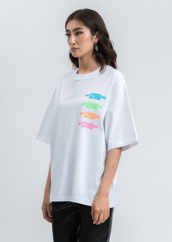we11done Multi Color Logo Tshirt - White we11done Multi Color Logo Tshirt - White