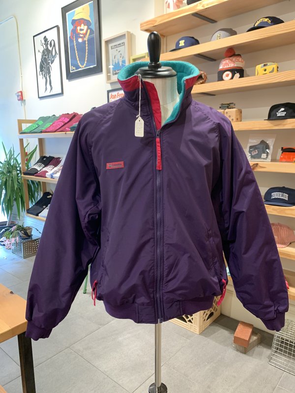 Vintage Tilted Brim Columbia Nylon Fleece Jacket - Purple Vintage Tilted Brim Columbia Nylon Fleece Jacket - Purple