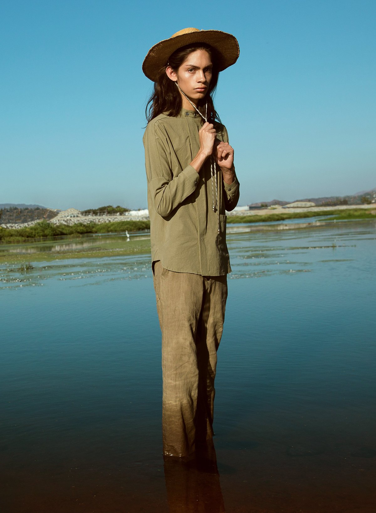 SEEKER A Sym Button Up in Indigo - Image 5 of 7