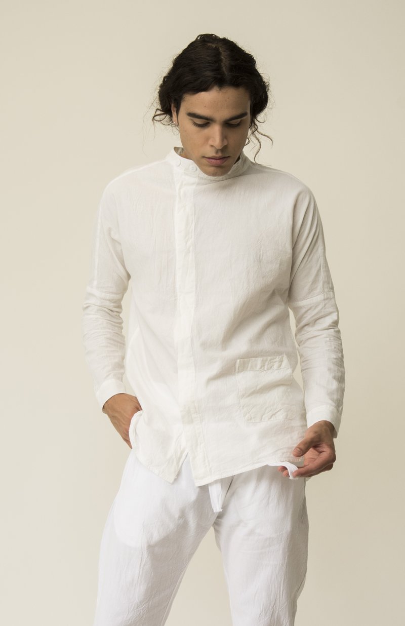 A Sym Button Up in White