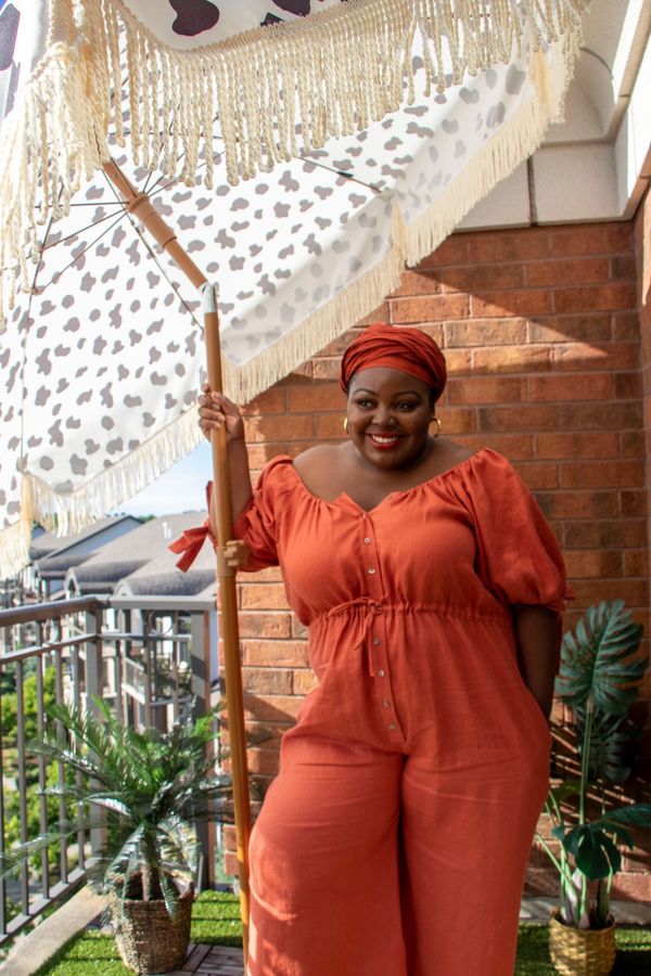 Eliza Faulkner Linen Jumpsuit - Terracotta | Garmentory
