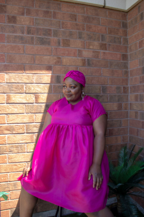 Nomiah Tulip Dress - Fuchsia