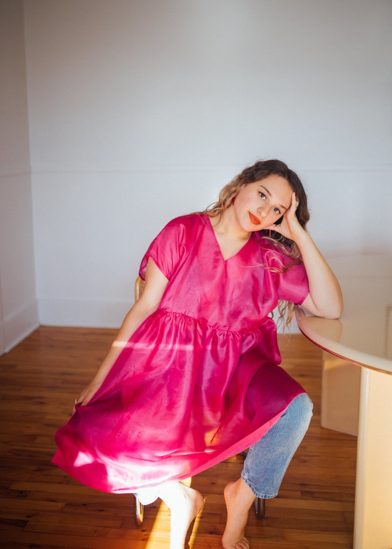 Nomiah Tulip Dress - Fuchsia