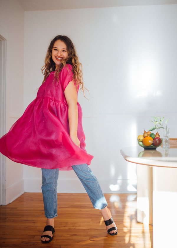 Nomiah Tulip Dress - Fuchsia