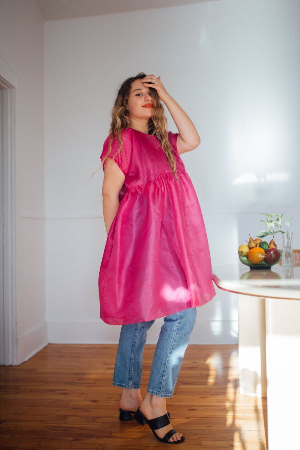 Noémiah Tulip Dress - Fuchsia