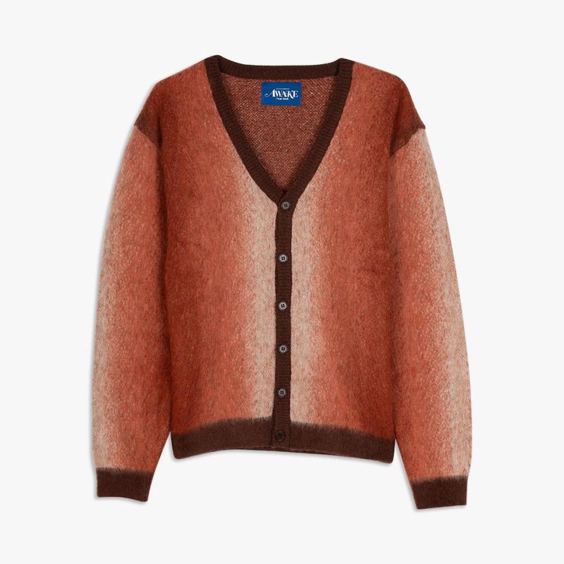 トップス Awake NY Mohair ombre striped cardigan M Awake Mohair Ombre Striped Cardigan - Fuchsia – Feature