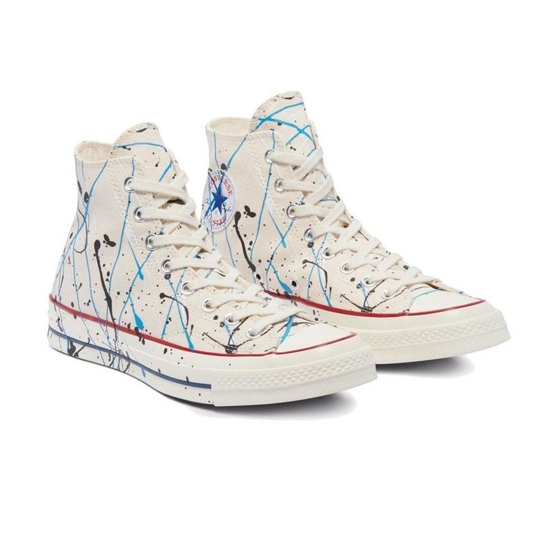 Chuck 70 Archive Paint Splatter Print HI 'Egret / Digital Blue / Egret'