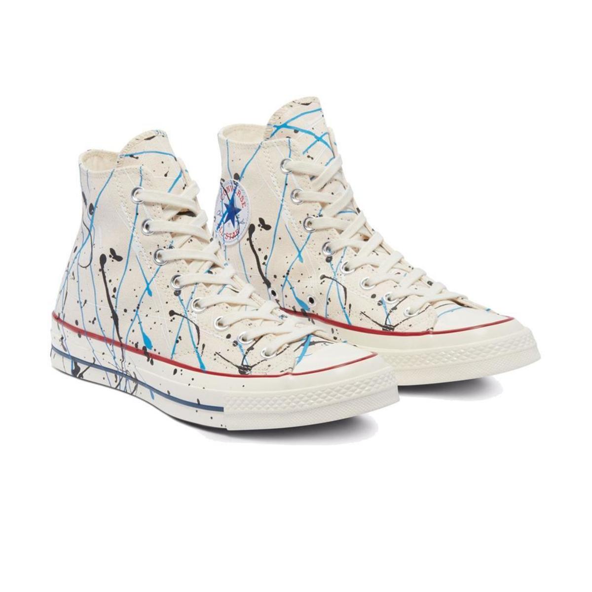 Chuck 70 Archive Paint Splatter Print HI 'Egret / Digital Blue / Egret' - Image 3 of 4