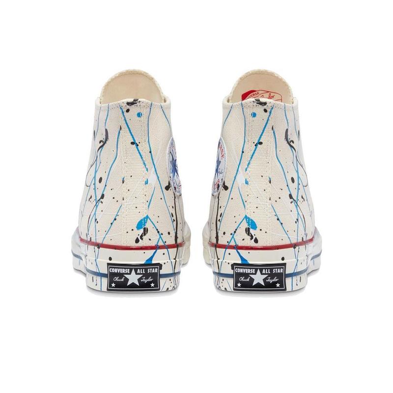 Chuck 70 Archive Paint Splatter Print HI 'Egret / Digital Blue / Egret'