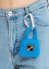we11done Leather Mini Airpods Bag - Blue  - Thumbnail 1