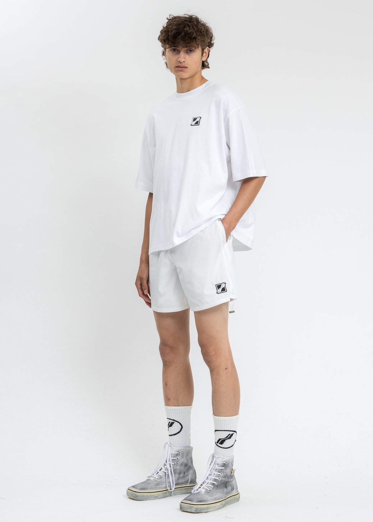 We11done Basic String Short - White - Image 1 of 6