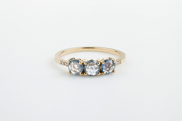 Jennie Kwon Designs Rose Cut Sapphire Equilibrium Cuff Ring