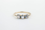 Jennie Kwon Designs Rose Cut Sapphire Equilibrium Cuff Ring - Thumbnail 1