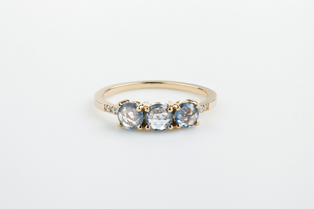 Jennie Kwon Designs Rose Cut Sapphire Equilibrium Cuff Ring - Image 1 of 3
