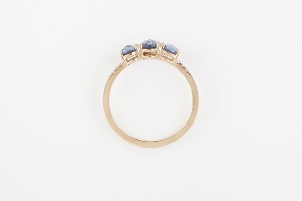 Jennie Kwon Designs Rose Cut Sapphire Equilibrium Cuff Ring
