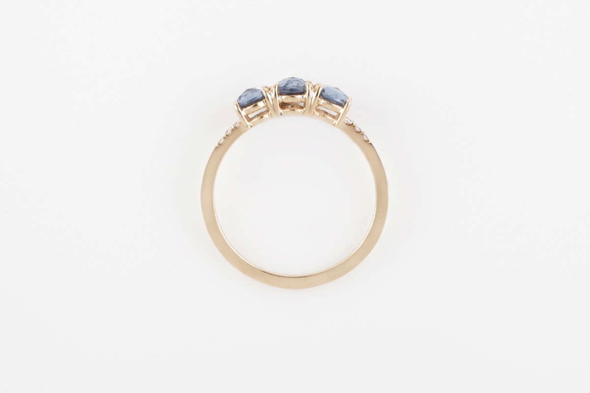 Jennie Kwon Designs Rose Cut Sapphire Equilibrium Cuff Ring - Image 3 of 3