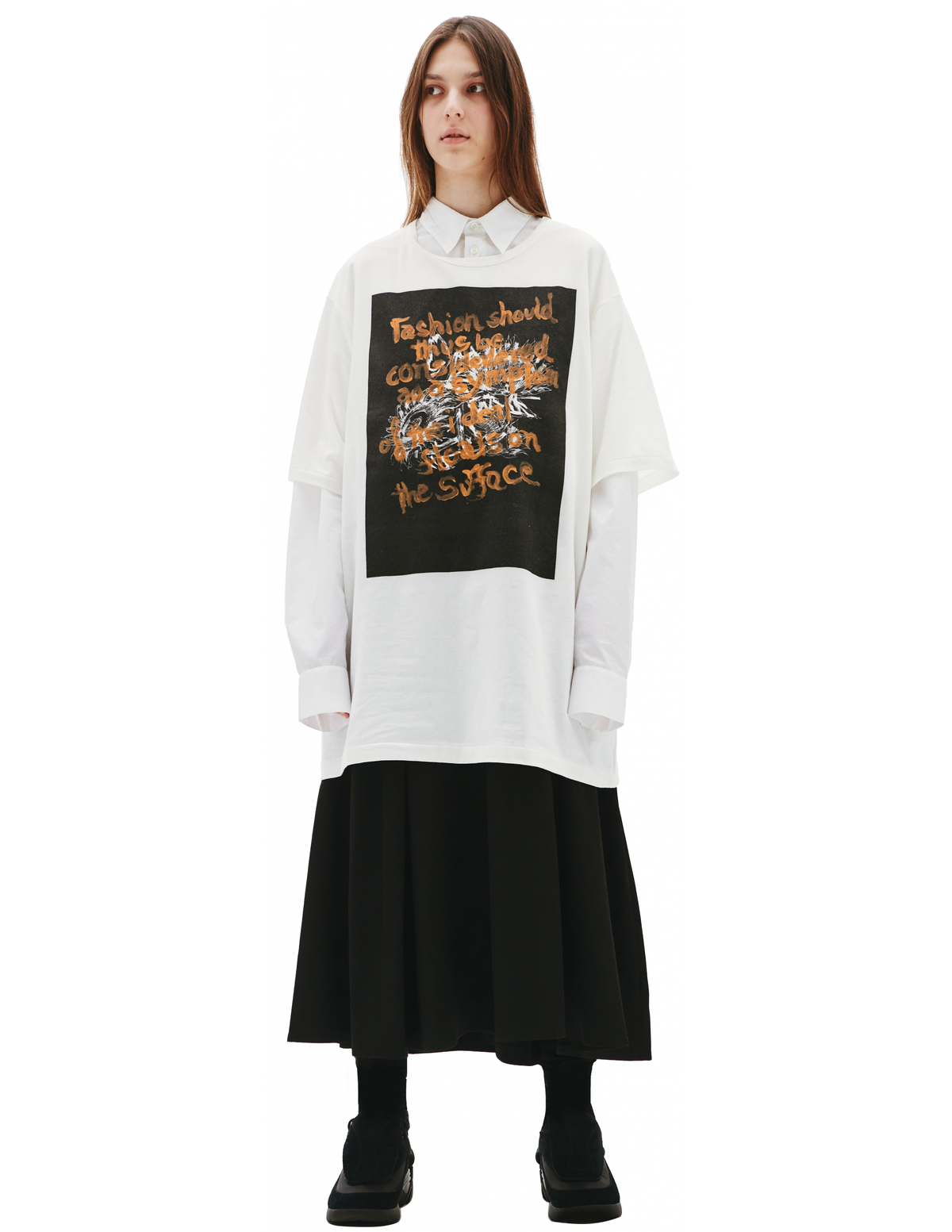 knee length dresses for ladies DCRB Devil Washed Longsleeve main image 1