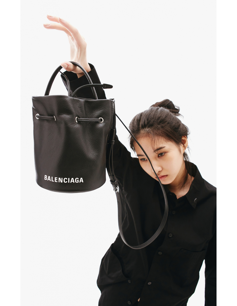 Balenciaga Black Leather Everyday XS Bucket Bag | Garmentory