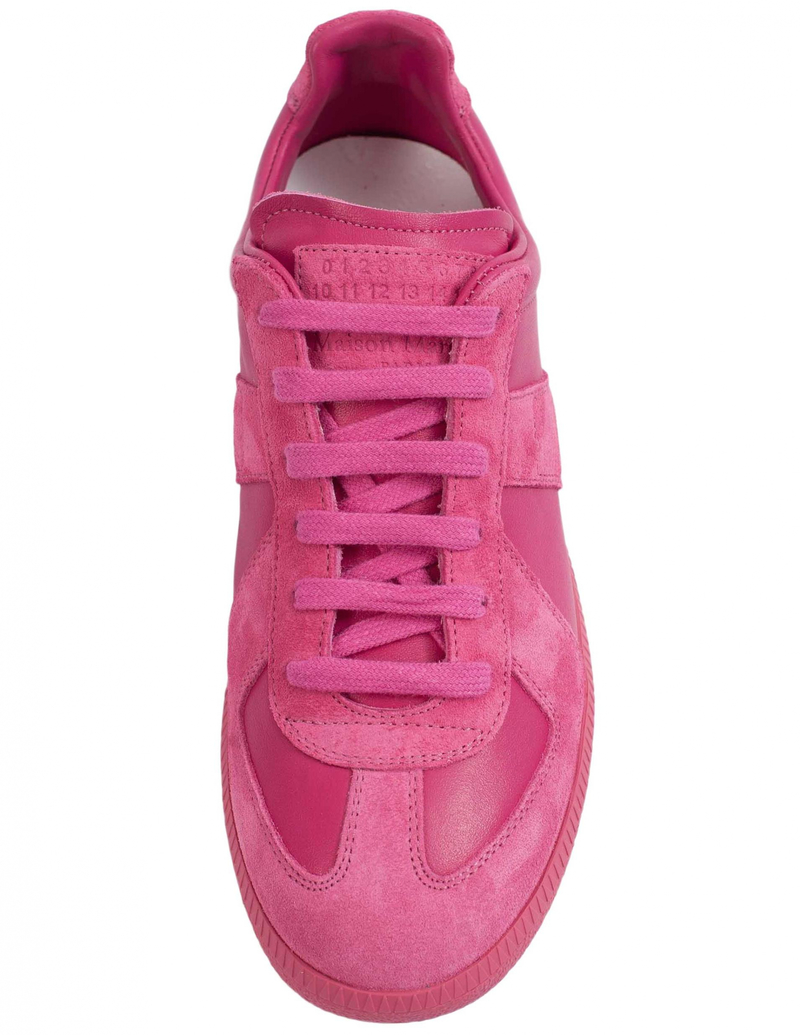 Maison Margiela Pink Leather Replica Sneakers | Garmentory