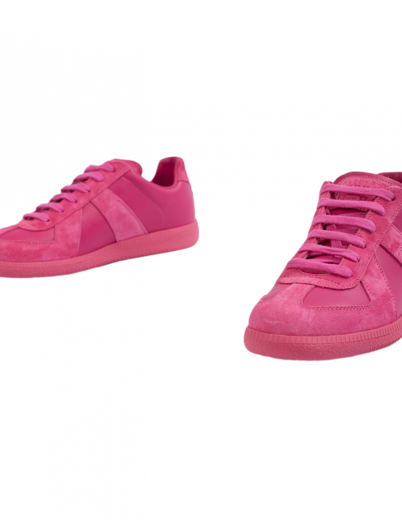 Maison Margiela Pink Leather Replica Sneakers | Garmentory