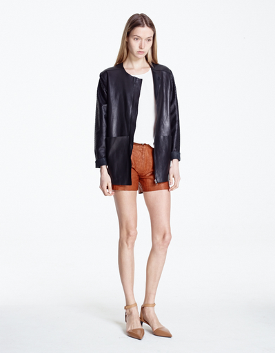 KAHLO CROC EMBOSSED LEATHER REALM SHORTS KAHLO CROC EMBOSSED LEATHER REALM SHORTS