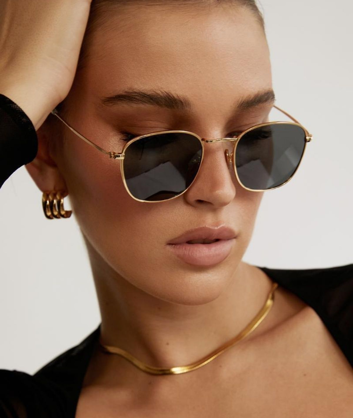 Banbe The Turlington Sunglasses - Gold Smoke | Garmentory