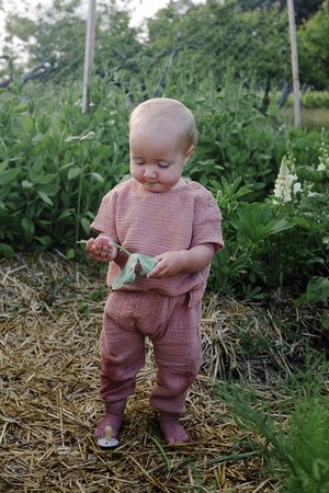 kids Petits Vilains Ami Woven Tee - Earth kids Petits Vilains Ami Woven Tee - Earth