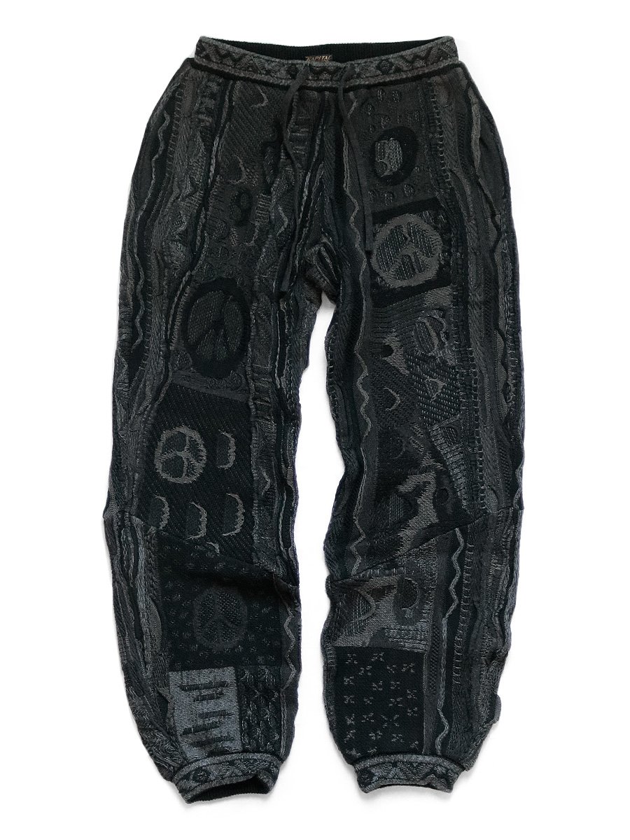 kapital black boro gaudy ベスト KAPITAL - Boro Gaudy Cotton-Blend Jacquard Sweater - Blue