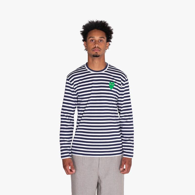 プレイ コムデギャルソン PLAY STRIPED T-SHIRT【G】. NWT CDG Comme Des Garcons Play Stripe Long-Sleeve T-Shirt