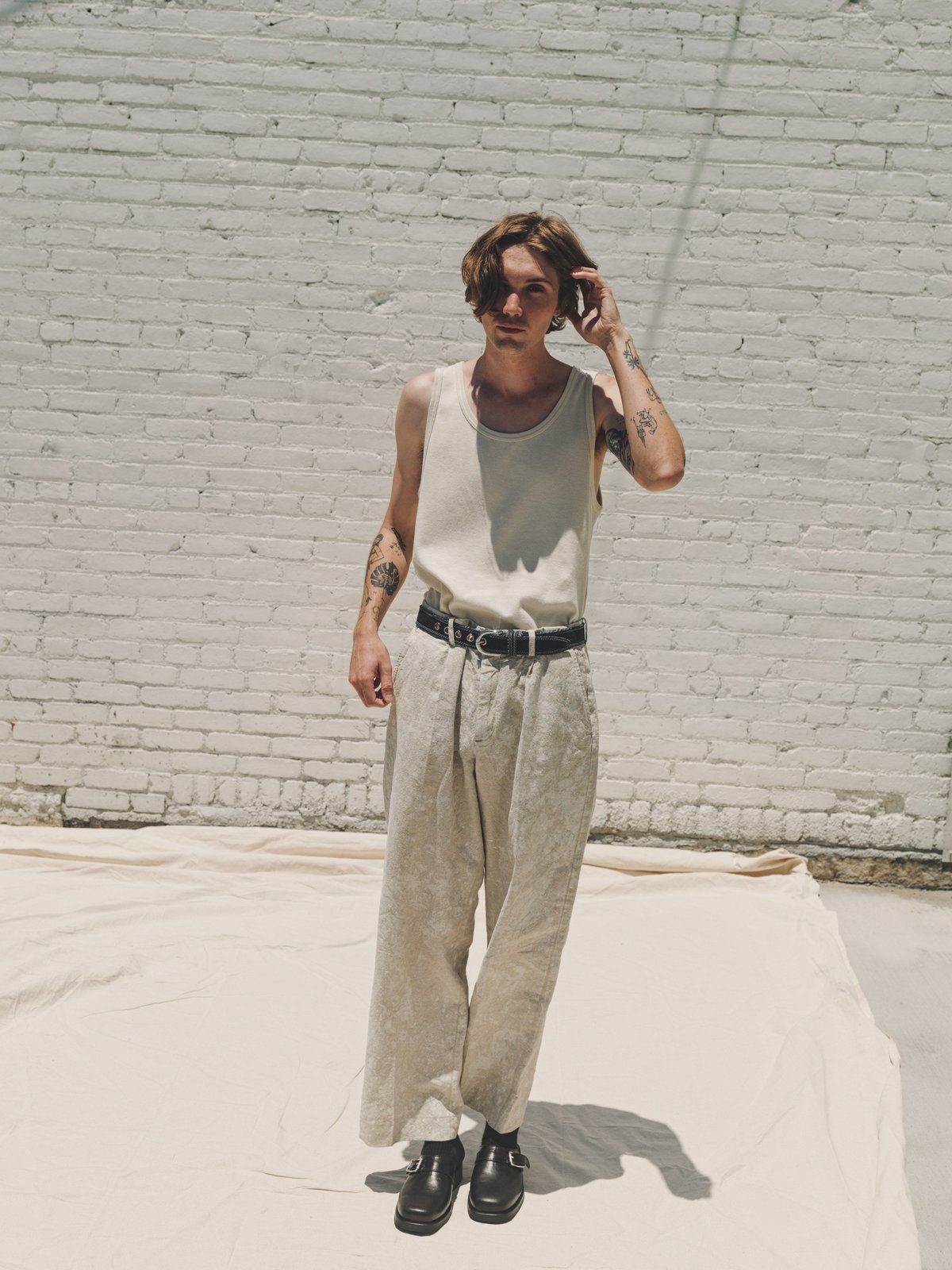 Our Legacy Coated Linen Borrowed Chino - White | Garmentory