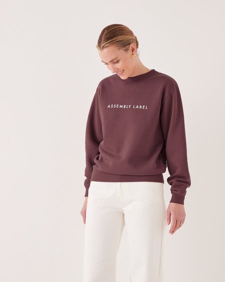 assembly label white jumper