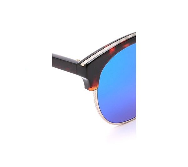 Sunday Somewhere blue mirrored sunglasses Sunday Somewhere Pixie White/Blue and Pink Gradient Sunglasses main image 2