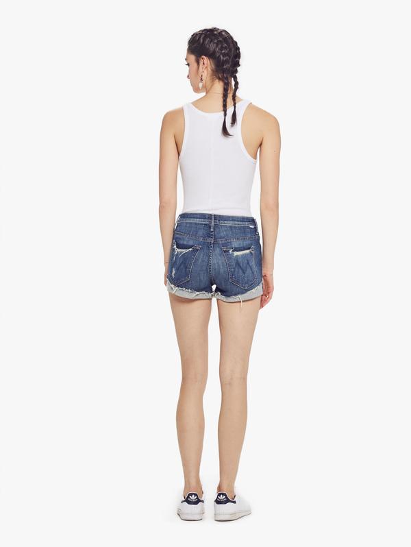 Mother Denim HW Rascal Slit Flip Chew Short - Off Duty