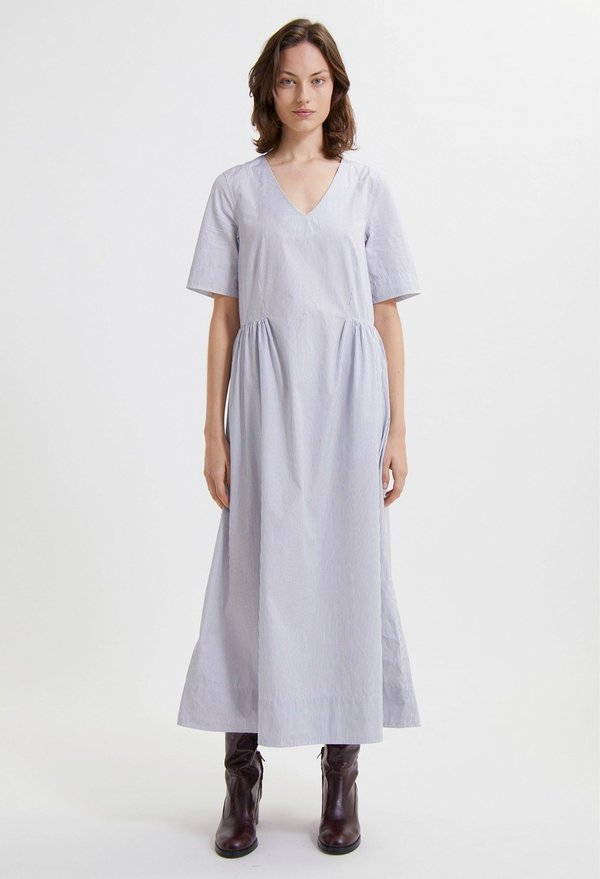 Wood Wood Nova Poplin Dress - Blue Stripe