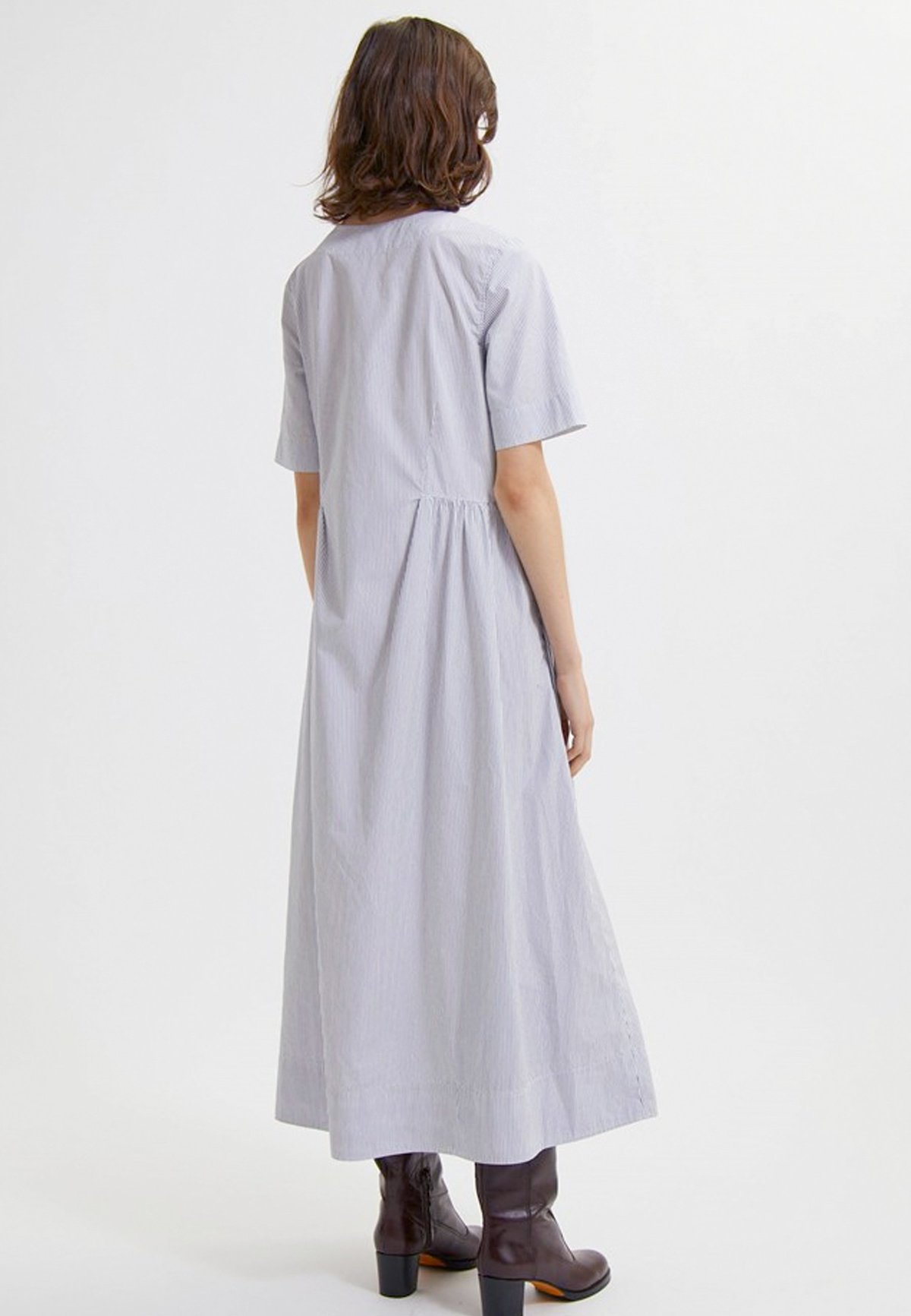 Wood Wood Nova Poplin Dress - Blue Stripe - Image 2 of 4