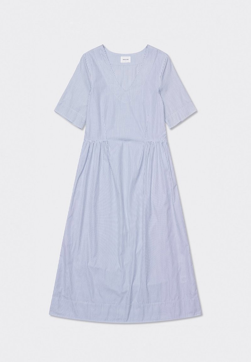 Wood Wood Nova Poplin Dress - Blue Stripe