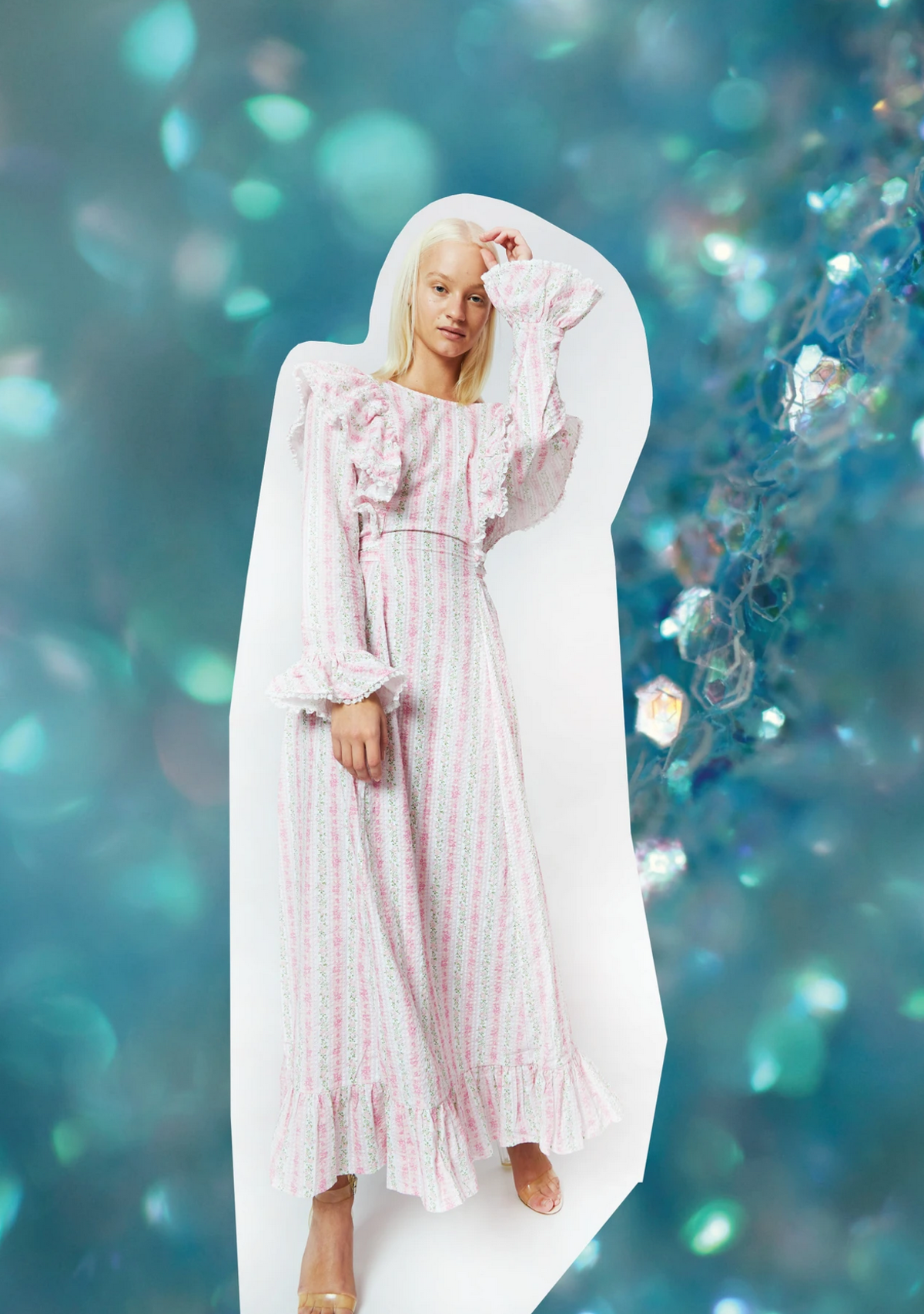 begonia pink dress Regina Begonia Pink Midi Dress  Maison Safiyaa USA