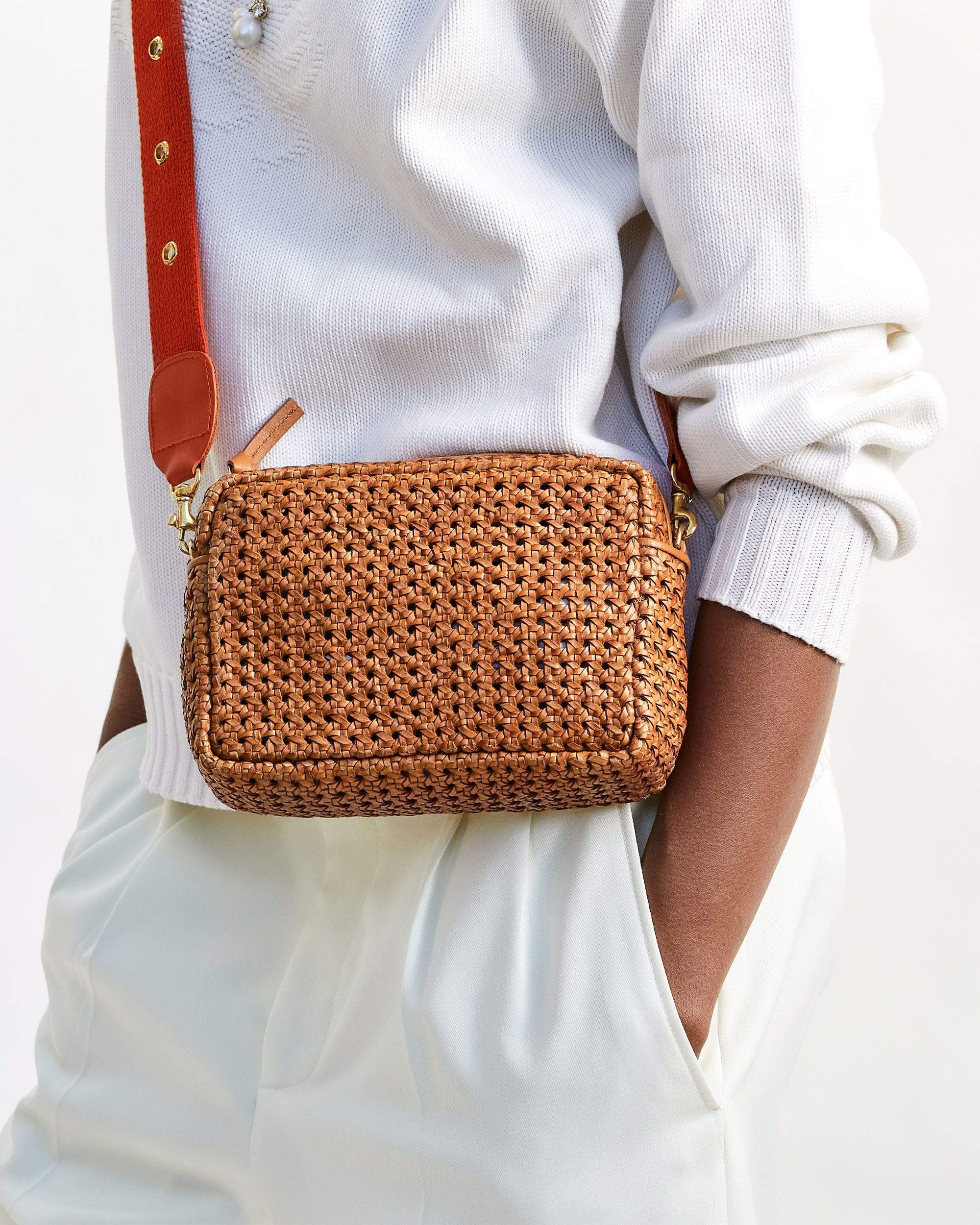 Clare V. Midi Sac - Tan Rattan | Garmentory