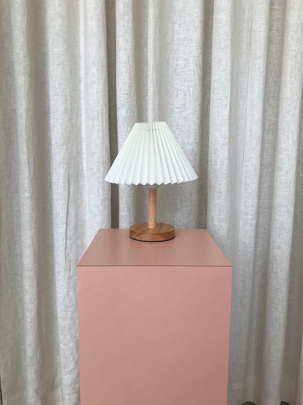 Ri-Ri-Ku SHORT WOODEN FAN LAMP - cream Ri-Ri-Ku SHORT WOODEN FAN LAMP - cream