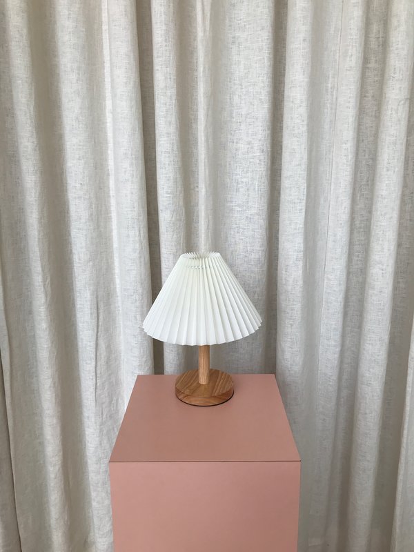 Ri-Ri-Ku SHORT WOODEN FAN LAMP - cream Ri-Ri-Ku SHORT WOODEN FAN LAMP - cream