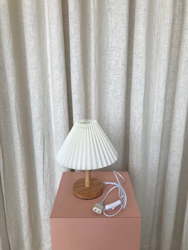 Ri-Ri-Ku SHORT WOODEN FAN LAMP - cream Ri-Ri-Ku SHORT WOODEN FAN LAMP - cream