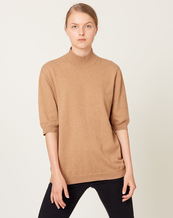 turtleneck camel